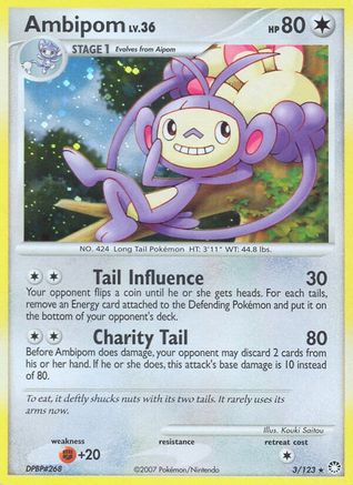 Ambipom - 003/123 - Mysterious Treasures Holofoil - Holo Rare