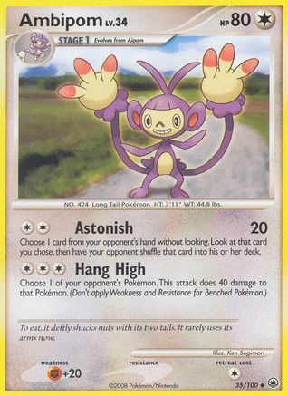 Ambipom - 035/100 - Majestic Dawn Reverse Holofoil - Uncommon