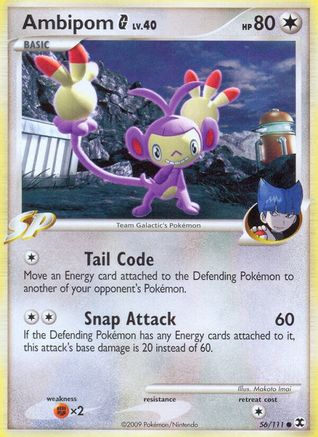 Ambipom G - 056/111 - Rising Rivals Reverse Holofoil - Common