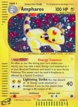 Ampharos (2) 002 - Expedition Holofoil - Holo Rare