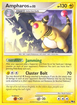 Ampharos - 001/017 - POP Series 7 Holofoil - Rare