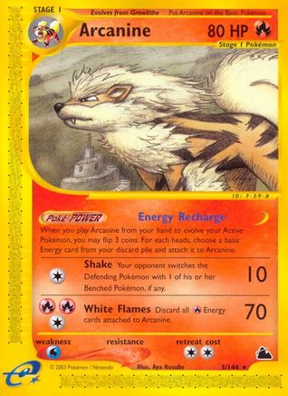 Arcanine (3) 003 - Skyridge Reverse Holofoil - Rare