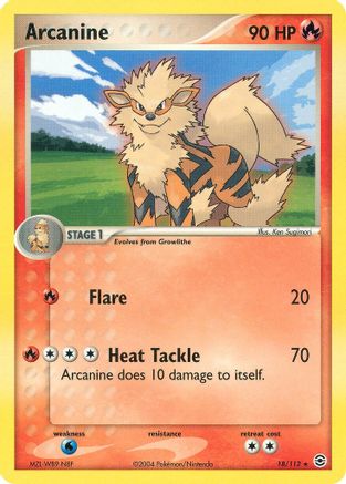 Arcanine - 018/112 - FireRed & LeafGreen Reverse Holofoil - Rare