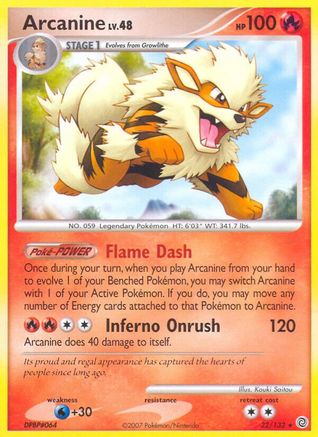 Arcanine - 022/132 - Secret Wonders Normal - Rare