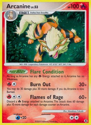 Arcanine - 001/111 - Rising Rivals Reverse Holofoil - Holo Rare
