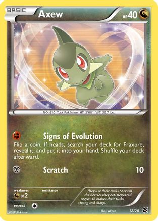 Axew (12) 012 - Dragon Vault Holofoil - Holo Rare