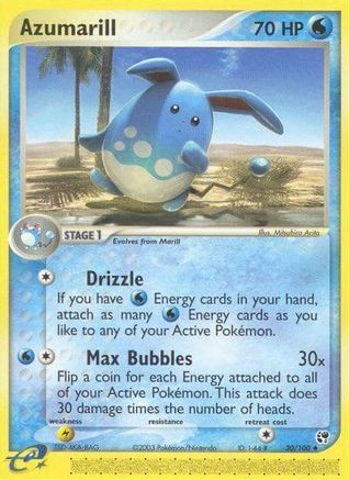 Azumarill 030 - Sandstorm Reverse Holofoil - Uncommon