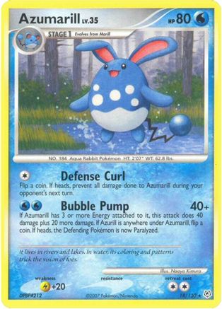 Azumarill 018 - Diamond and Pearl Reverse Holofoil - Rare