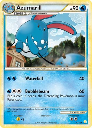 Azumarill 002 - HeartGold SoulSilver Reverse Holofoil - Holo Rare