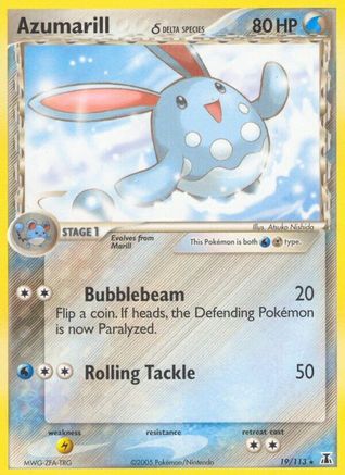 Azumarill (Delta Species) - 019/113 - Delta Species Reverse Holofoil - Rare