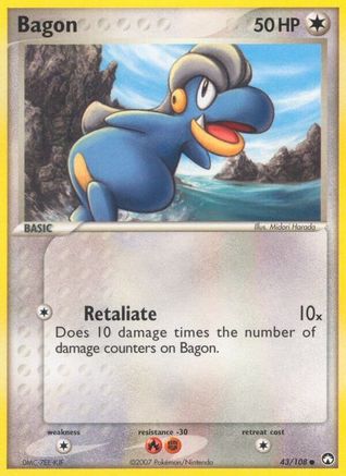 Bagon - 043/108 - Power Keepers Reverse Holofoil - Common