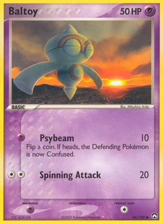 Baltoy - 044/108 - Power Keepers Reverse Holofoil - Common