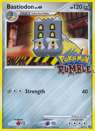 Bastiodon 14/16 - Pokmon Rumble Holofoil