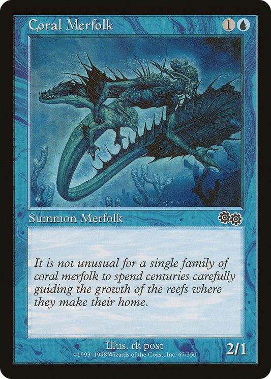 Coral Merfolk (USG-067) - Urza's Saga