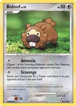 Bidoof 70/130 - Diamond & Pearl Reverse Holofoil