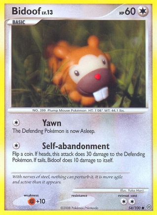 Bidoof - 054/100 - Stormfront Normal - Common