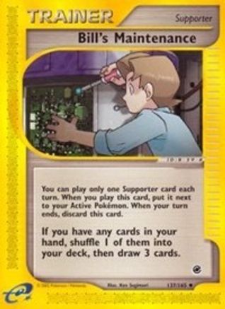 Bill's Maintenance 137/165 - Expedition Base Set Reverse Holofoil