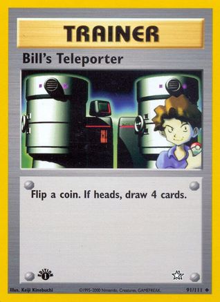 Bill's Teleporter 091/111 - Neo Genesis 1st Edition - Uncommon