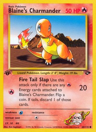 Blaine's Charmander 60/132 - Gym Challenge 1st Edition