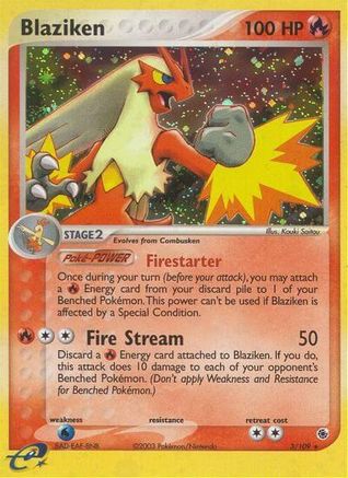 Blaziken 003/109 - Ruby and Sapphire Holofoil - Holo Rare