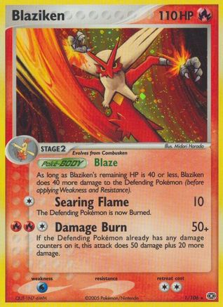 Blaziken (1/106) - Emerald Holofoil - Holo Rare
