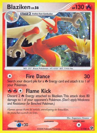 Blaziken - 001/106 - Great Encounters Reverse Holofoil - Holo Rare
