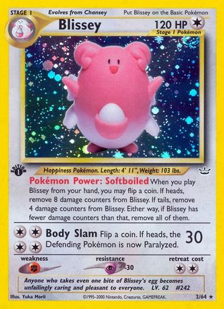 Blissey 002/064 - Neo Revelation 1st Edition Holofoil - Holo Rare