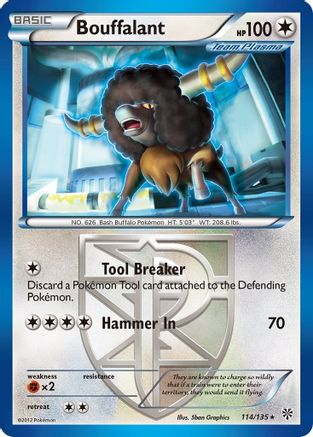 Bouffalant (Team Plasma) (114/135) - Plasma Storm Reverse Holofoil - Rare