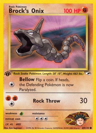 Brock's Onix 069/132 - Gym Heroes 1st Edition - Common