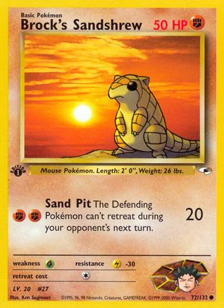 Brock's Sandshrew 072/132 - Gym Heroes 1st Edition - Common