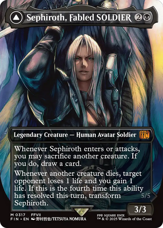 Sephiroth, Fabled SOLDIER (0317) (Borderless) (FIN-317) - FINAL FANTASY (Borderless) Foil