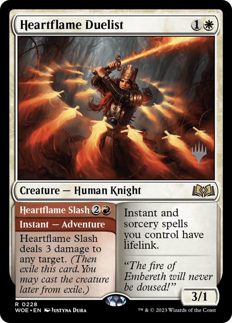 Heartflame Duelist // Heartflame Slash (PPWOE-228P) - Wilds of Eldraine Promos (Promo Pack) Foil