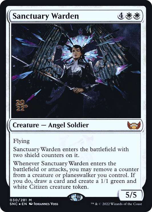 Sanctuary Warden (PSNC-30S) - Streets of New Capenna Promos Foil