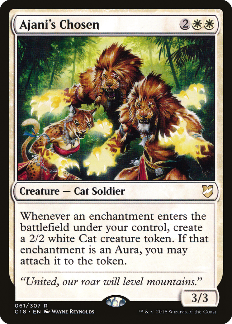 Ajani's Chosen (C18-061) - Commander 2018