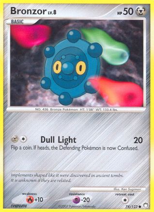 Bronzor - 074/123 - Mysterious Treasures Reverse Holofoil - Common