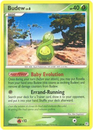 Budew 043/130 - Diamond and Pearl Reverse Holofoil - Uncommon