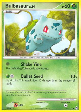 Bulbasaur - 077/132 - Secret Wonders Reverse Holofoil - Common