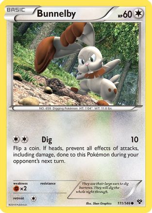 Bunnelby 111/146 - XY Reverse Holofoil