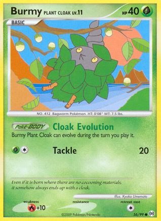 Burmy Plant Cloak - 056/99 - Arceus Reverse Holofoil - Common