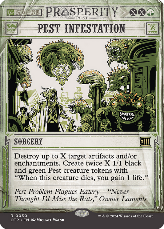 Pest Infestation (OTP-030) - Breaking News: (Showcase) (Borderless) Foil