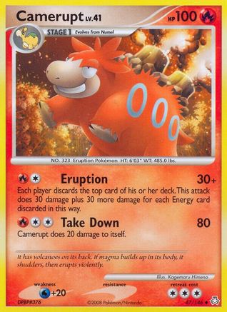 Camerupt (47/146) - Legends Awakened Reverse Holofoil - Uncommon