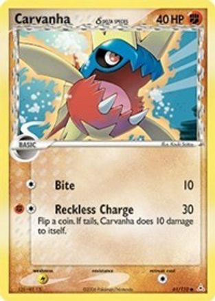 Carvanha (Delta Species) - 061/110 - Holon Phantoms Reverse Holofoil - Common