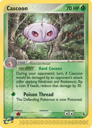 Cascoon 026 - Ruby and Sapphire Reverse Holofoil - Uncommon
