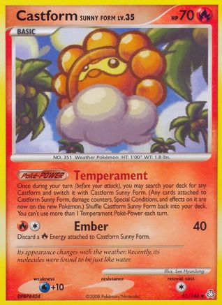 Castform Sunny Form 051 - Legends Awakened Reverse Holofoil - Uncommon