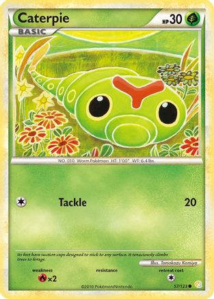 Caterpie 57/123 - HeartGold & SoulSilver Reverse Holofoil