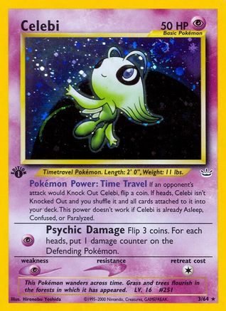 Celebi 3/64 - Neo Revelation 1st Edition Holofoil