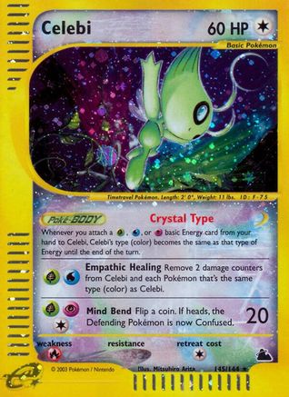 Celebi 145 - Skyridge Reverse Holofoil - Secret Rare