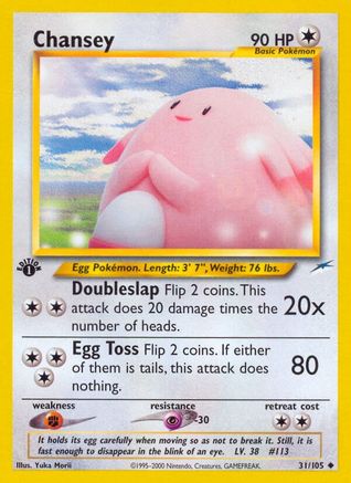 Chansey 31/105 - Neo Destiny 1st Edition