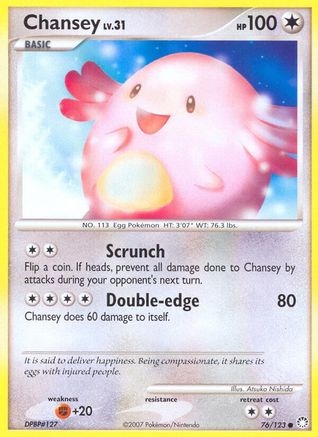 Chansey - 076/123 - Mysterious Treasures Reverse Holofoil - Common