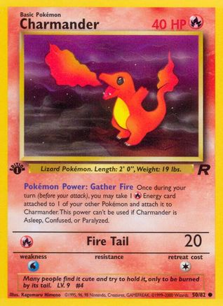 Charmander 050/082 - Team Rocket 1st Edition - Common